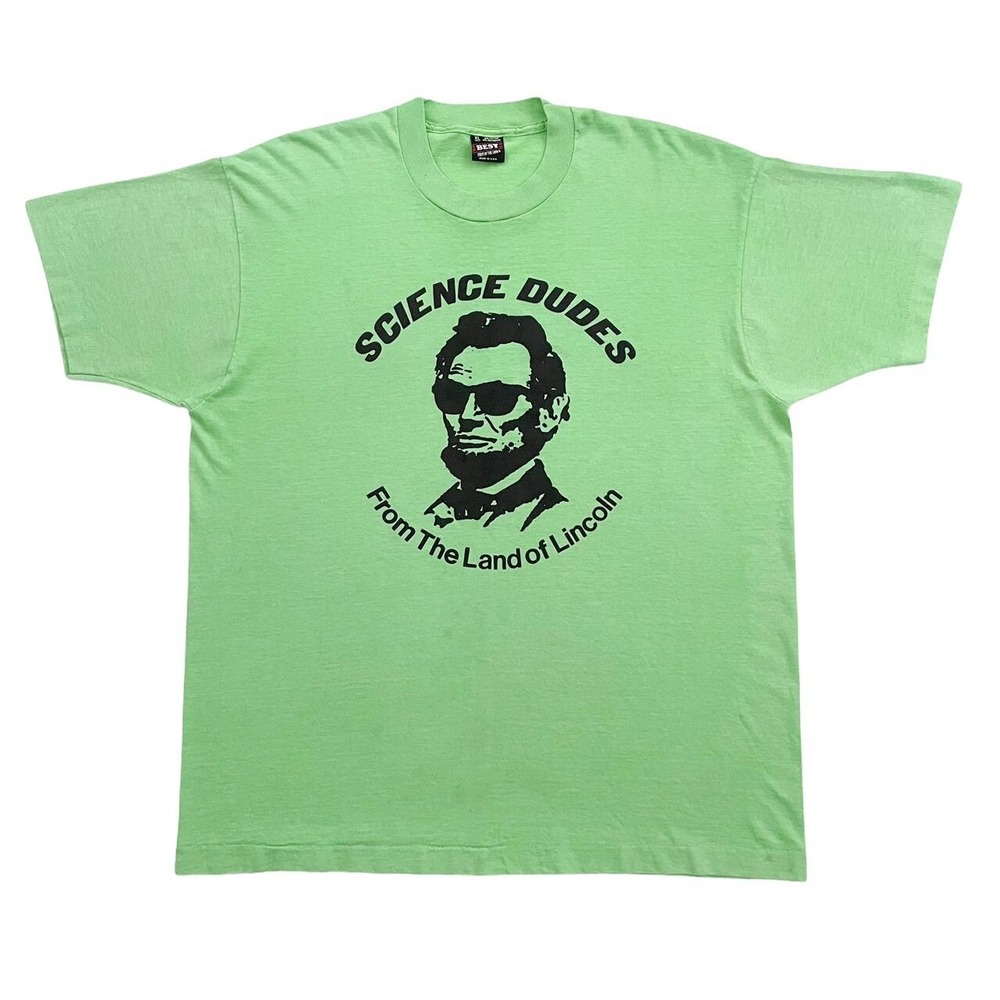 Vintage 90's Science Dudes From The Land Of Lincoln Shirt Size XL